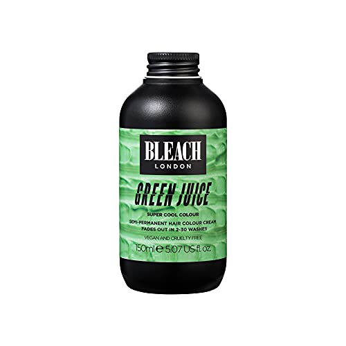 Bleach London Green Juice Super Cool Color - Semi-Permanent Hair Color, Pale Pastel Green, Vegan, Cruelty Free, Temporary Hair Color Cream, 5.07 Fl .Oz #TOP28