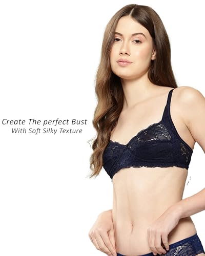 Image of LEADING LADY Women Bra | Non Padded | Non Wired | Full Coverage | T-Shirt Bra | Lace Style Adjustable Straps | Every Day Bra