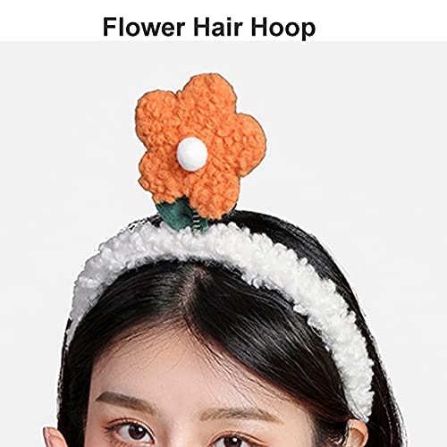Aro de Cabelo, Material de Tecido Macio Com Flor de Desenho Animado Fixado Firmemente Tiaras para Ma