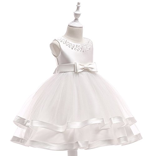 Baby Mädchen Festzug Tüll Kleid Prinzessin Kleid Bowknot Tutu Kleid Blume Hochzeit Kleider