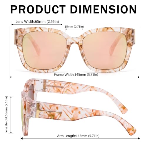 Image of SIPHEW Fit Over Glasses for Women&Men - Mirrored Sunglasses Polarized