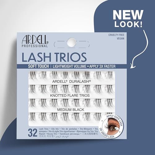 ARDELL Soft Touch Trios Individuals Eye Lashes, Medium, Black