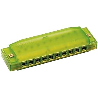 Harmonica transparent transparent vert - Les Beatles, Paul McCartney, John Lennon, RIngo Starr, George Harrison