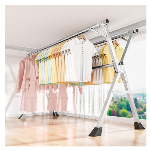 Séchoir à linge étendoir à linge intérieur extérieur en acier inoxydable 150cm
