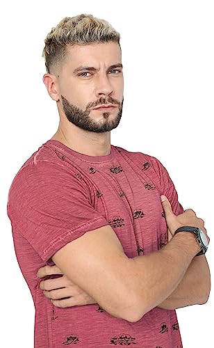 Image of fanideaz Mens Cotton Half Sleeve Striped Round Neck T Shirt
