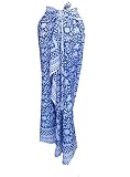 Rastogi Handicrafts 100% Cotton Hand Block Print Sarong Womens Swimsuit Wrap Cover Up Long (73" x 44