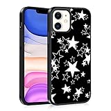 Bonoma for iPhone 11 Stars Case, Aesthetic White Stars Print Slim Anti-Scratch Shockproof Skid Bumpe