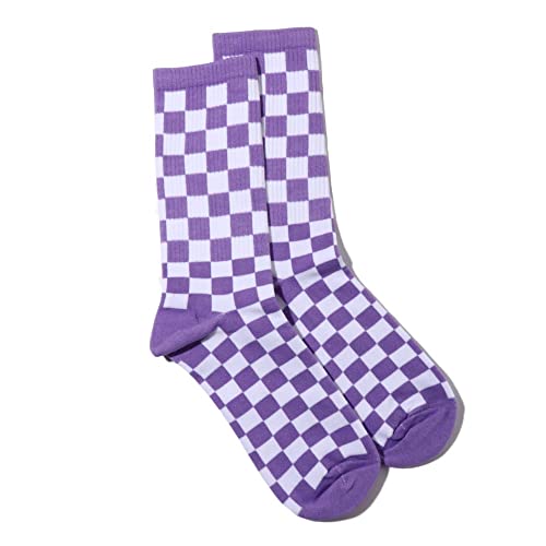 Women Fashion Harajuku Trends Checkerboard Socks Geometric Checkered Socks Men Hip Hop Cotton Print Skateboard Soks