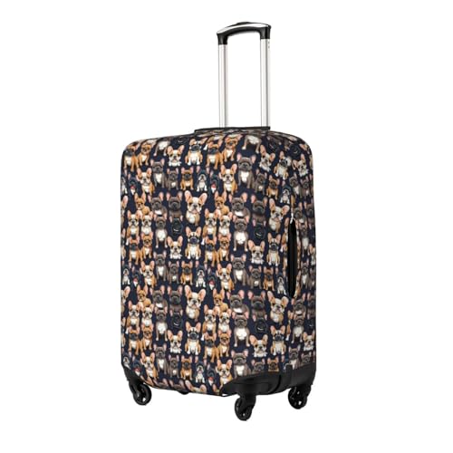 I Love French Bulldog Print Fashionable Suitcase Cover Personalized Luggage Protector for Travel and Business2