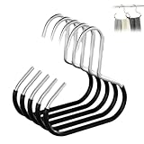 Durable Steel Hangers: Maximize Closet Space with Versatile Storage, Hat Hanger Organizer, Space-Saving Anti-Slip Hooks for Hats, Belts, Ties, Purses-Easy No-Install Storage Solution (Black*5)