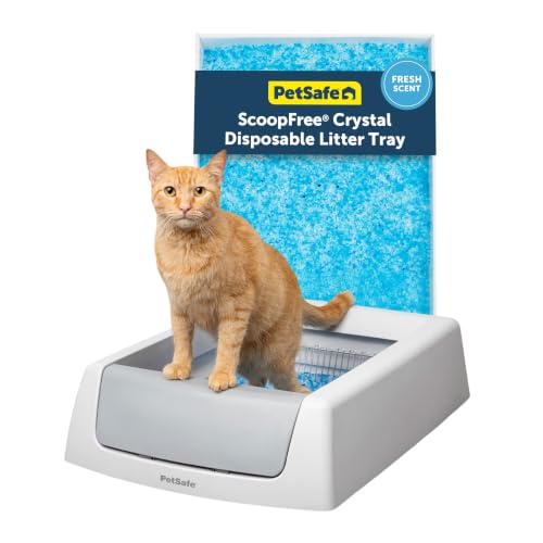 PetSafe ScoopFree Crystal Classic self-cleaning litter box with crystal tray