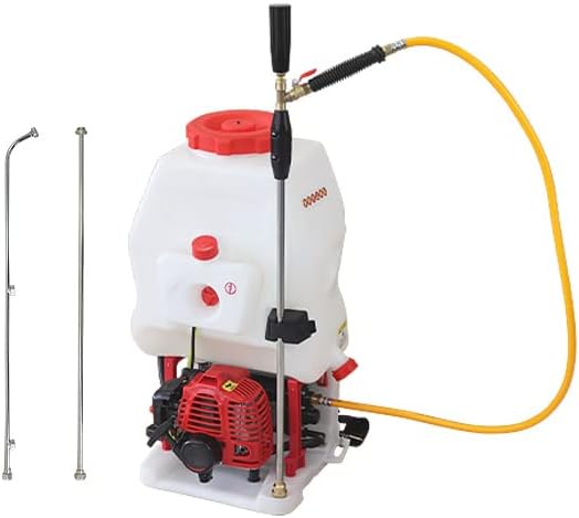 Sprayers 826 Engine Operated Back-Type 2 Tank Capacity Approx. 6.9 gal (20 L); Maximum Pressure: Approx. 7.5 Mpa; Main Unit Weight: Approx. 17.7 lbs (7.7 kg); Nozzle, Dynamic Sprayer, 2-Stroke,