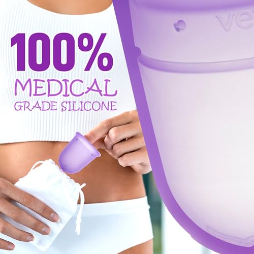 Image of Venus Large Menstrual Cup - Higher Capacity (+30%) - Unique U-Shape Design for Heavier Flow Days - Get 12 Hours Leak-Free Protection - 100% Medical Grade Silicone Reusable Period Cup | Large