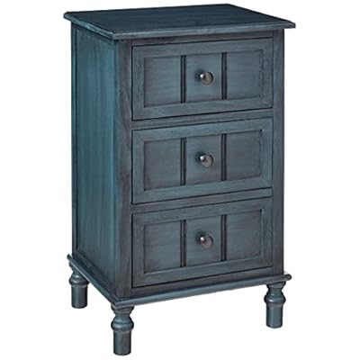 Decor Therapy Simplify 3-Drawer Accent Table, Antique Navy 41R3eZLkO7S. SS400