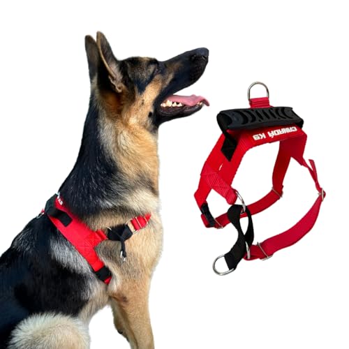 Coleira Peitoral Anti-puxão para Cães Fortes Tamanho G - Canadá K9 (vermelho)