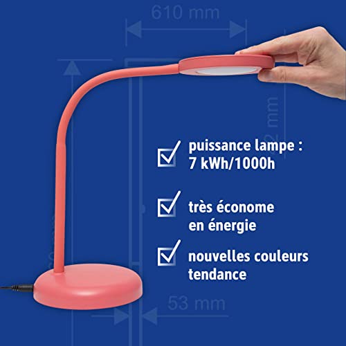 Lampe LED MAULjoy peu encombrante de bureau flexible 3000K rose - 5