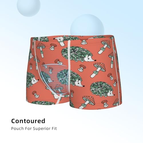Boys' Cotton Boxer Brief Soft Underwear-Hedgehog Mushroom4