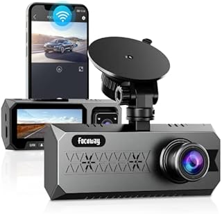 Dual Dash Cam WiFi APP FOCUWAY 1080P Dash Cam Front and Inside with IR Night Vision Dash Camera for Cars 3.16
