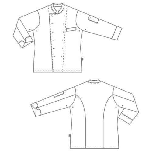 BP Gourmet 1503 - Chaqueta de cocinero, color negro, talla 44-68.