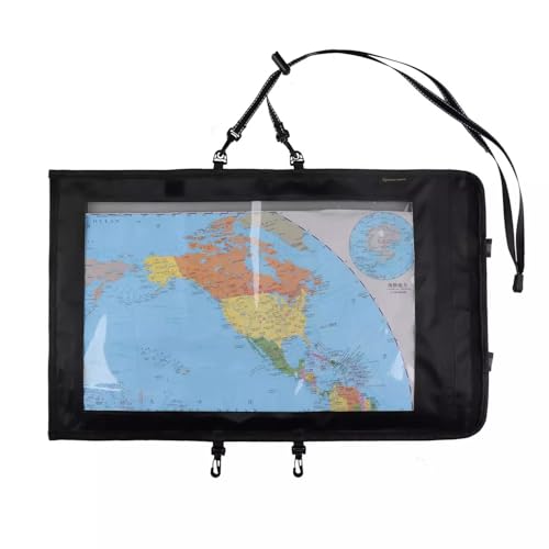 Kuuleyn Waterproof Map Case,Map Pouch,Map Case Waterproof Military, Hiking Map Pouch Holder Transparent Map Storage Bag Folding Storage Pouch for Outdoor Camping