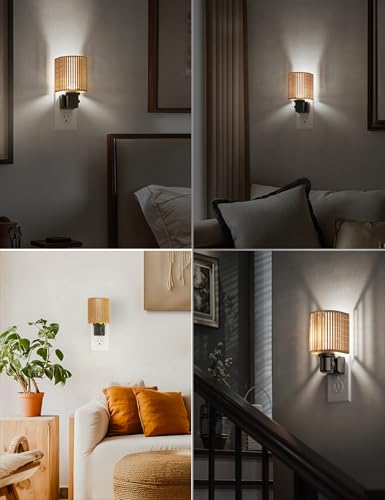 Image of L LOHAS LED Bright Night Lights Plug into Wall, Dimmable Night Light Boho