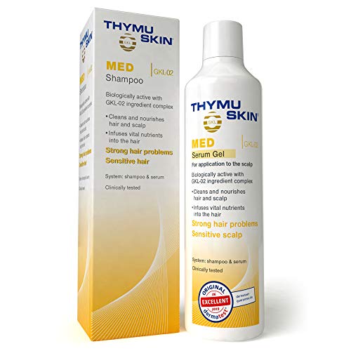 THYMUSKIN Med - Hair Care Peptides Shampoo (Step #1) for Hair Growth Due to Hair Loss - for Sensitive Hair and Scalp Conditions Where Balding is Already Present