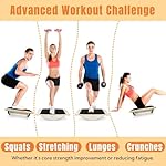 ELFULLY Wooden Balance Board, 350LBS Wobble Board with Handle for Adults, Anti-Slip Rocker Boards for Physical Therapy & Core Strength, Balancing Boards for Office Standing Desk - Image 5