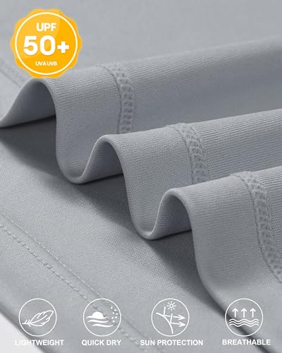 isnowood Sun Protection Shirts for Men, UPF 50+ Long Sleeve, UV Quick Dry Rash Guard Swim Shirt for Fishing Hiking Running4