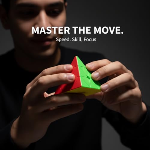 Image of MoYu Speed Cube, Pyramid 3D Pyraminx Stickerless Puzzle Cube, Toy 72mm, Smooth Turning ABS Brain Teaser Toy for Kids and Adults (Pyramid)
