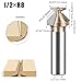 Gold Router Bit for Woodworking Curved Components, /4 Inch Shank, Carbon Steel Smooth Curve Routing Tool with Coating, Compatible with Wood and Flexible Sheet Metal（1/2inch Shank）
