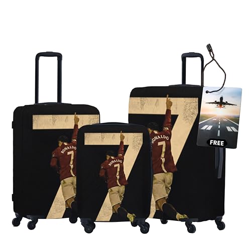 Image of WanderWraps Spendex Polyester Protective Luggage Cover | Hard Luggage Trolley Bag Cover | Washable | Dust Proof | Stretchable | S /M /L - Combo | The Finisher