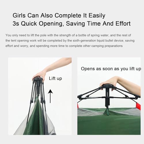 Carpa automática pop-up para camping 3-4 personas ligera y portátil miniatura 2