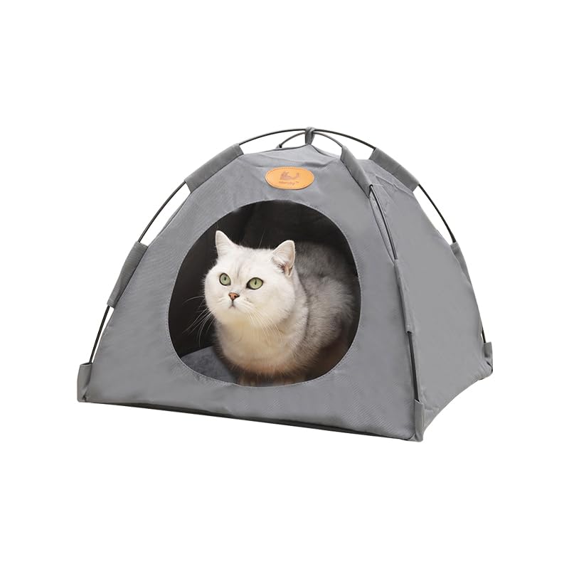 Portable Pet Tent House for Cats & Small Dogs Foldable Play Tent with Soft Washable Bed Pad Indoor/Outdoor Cozy Pet Shelter