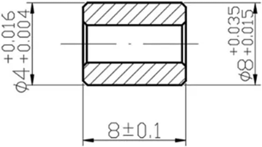 10pcs/lot Precision Oil Bearing Inner Diameter 4mm Outer Diameter 8mm Lenght 8mm Copper Base Brass Bearing Copper Sleeve