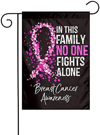 Breast Cancer Awareness Pink Ribbon Flag 12 X 18 inch Double Side Faith Hope Love Garden Yard House Vertical Flag Indoor Outdoor Perfect Decoration