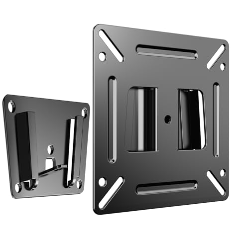 JXMTSPW Support Ecran PC pour Moniteurs/TV de 14 à 24' LED OLCD, VESA Jusqu’à 100x100mm et Charge maximale10 KG, 17 19 21 23 Pouces Support TV Mural,Support Mural pour Moniteur，Support Mural TV