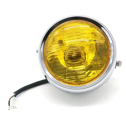 Remplacer Phare Moto Usé par Feu Avant Rond Vintage Jaune Coque Noire GN125