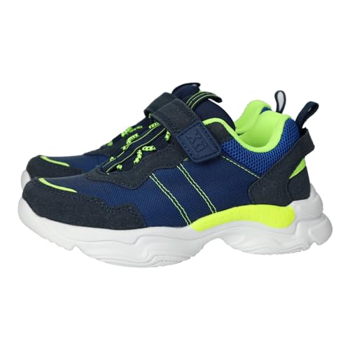 PRIME XTI 150842 Sport per bambini, con nastro adesivo in tessuto e lacci elastici, leggeri e comodi, nei colori blu navy e verde bambino sportivi, marina militare, 32 EU