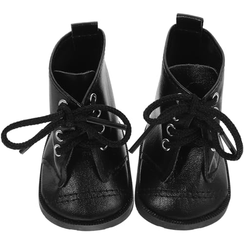 Vaguelly Doll Boots High Top Boots Dolls Shoes Doll Snow Miniature Clothing Accessory Mini Shoes Model 18-inch Black