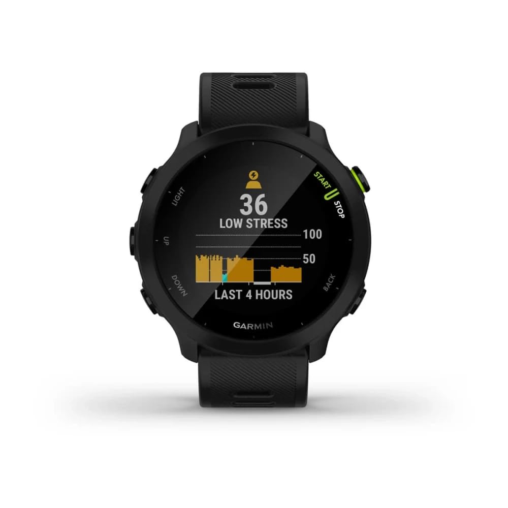 Garmin Forerunner 55 - Montre GPS Multi-activités Running avec Fonctions d’Entrainement Coach et Cardio au Poignet – Noir - Boîtier 42 mm