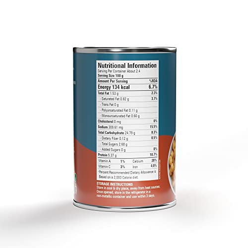 Image of Abbie's Chick Peas 1200 g (400 g X 12 units) | Precooked Chickpeas Best For Indian Curry, Salad, Boiled | Ready To Eat & Ready To Cook Chickpeas (Set of 12)