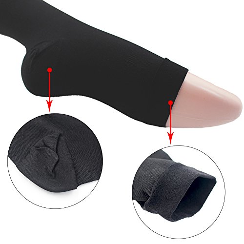 Ailaka Zipper 20-30 mmHg Compression Socks for Women & Men, Knee High Open Toe - Thumbnail 5