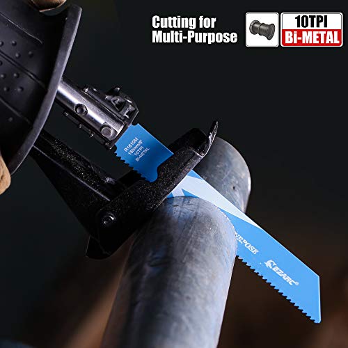 EZARC 12tlg Säbelsägeblatt Set BIM Sägeblätter zum Schneiden von Metall, Holz und Holz mit Nägeln