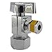 LASCO 06-9263 Angle Stop Quarter Turn Ball Valves, 5/8-Inch Compression Inlet X 1/4-Inch Compression Outlet, Chrome