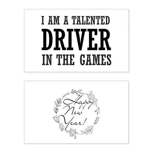Tarjeta de Año Nuevo ideal para regalar a pilotos de simuladores de coche 1