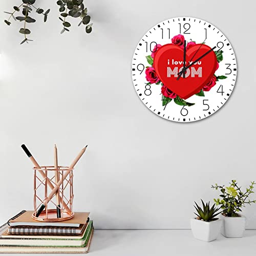 Horloge murale bois a piles sans tic-tac : decoration murale personnalisee 30 cm - 4