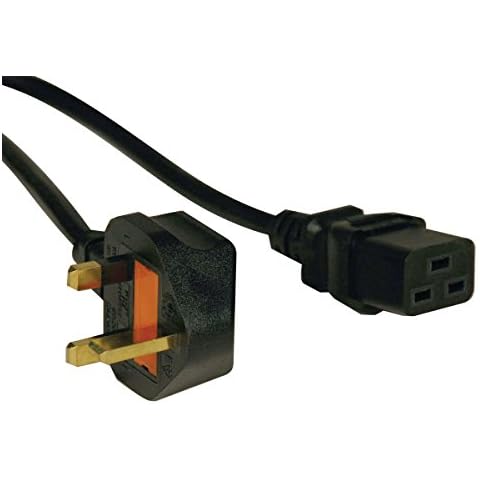 Tripp Lite Standard UK Power Cord/Lead Cable, 13A (IEC-320-C19 to BS-1363 UK Plug), 2.44 m / 8-ft Cover