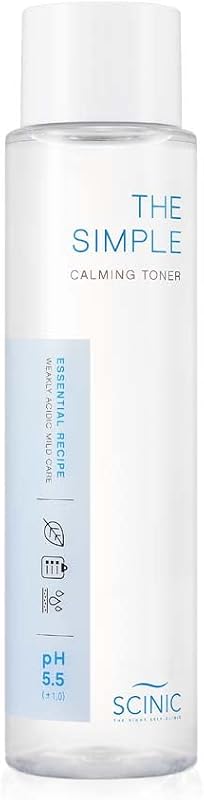 SCINIC The Simple Calming Toner Tônico facial de textura aquosa, pH 5,5, 145 mL