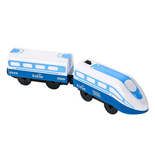 ZONXIE Magnetic Battery Operated Action Train Powerful Engine Bullet Train Toys Car for Toddlers Compatible with Thomas Brio Tracks