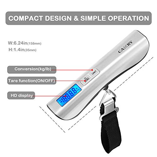 Camry Luggage Scale 110 Lb And Blue Backlight Lcd Display Auto Data Lock Function #TOP2